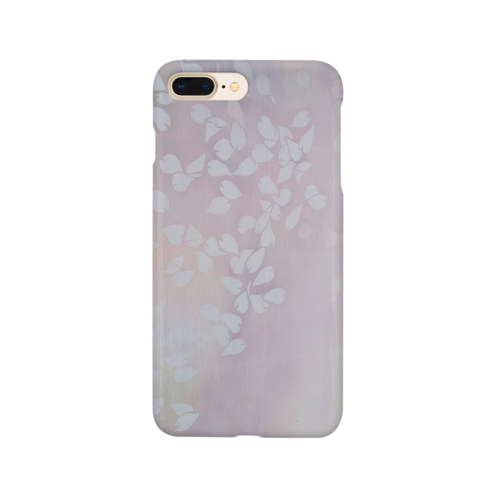 art-healing-awazuの「今・盛りなり」　手染め　ろうけつ染め桜　花びら Smartphone Case