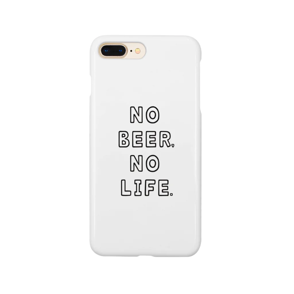 AliviostaのNO BEER, NO LIFE. ビール 酒ロゴ スマホケース