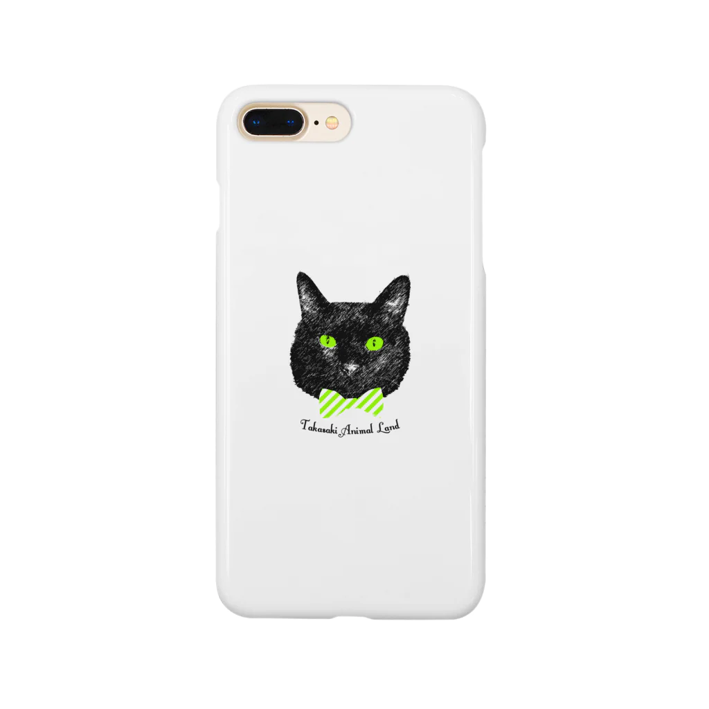 高崎アニマルランドの蝶ネクタイ黒猫 Smartphone Case