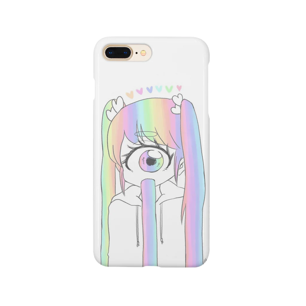 はまくそゆうきちの単眼ちゃんショップ👁💜💛のにじいろ単眼ちゃん Smartphone Case