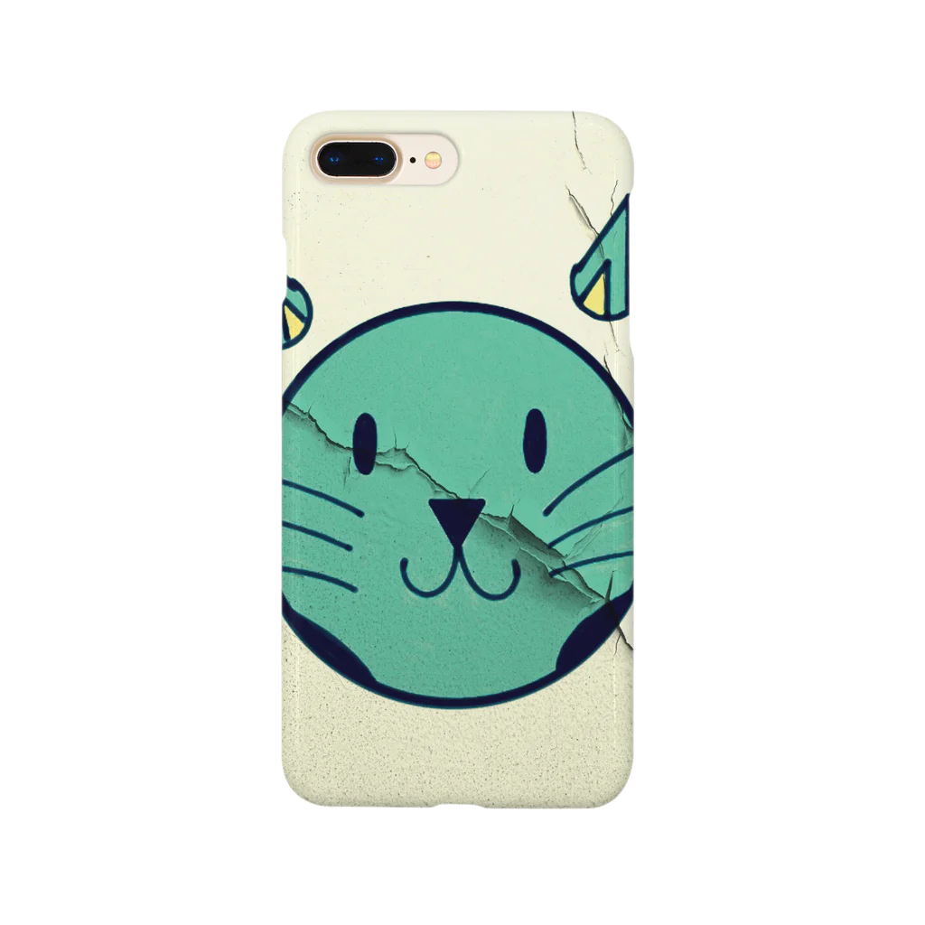 グリマンさんの工房の割れちゃう穴から猫 Smartphone Case