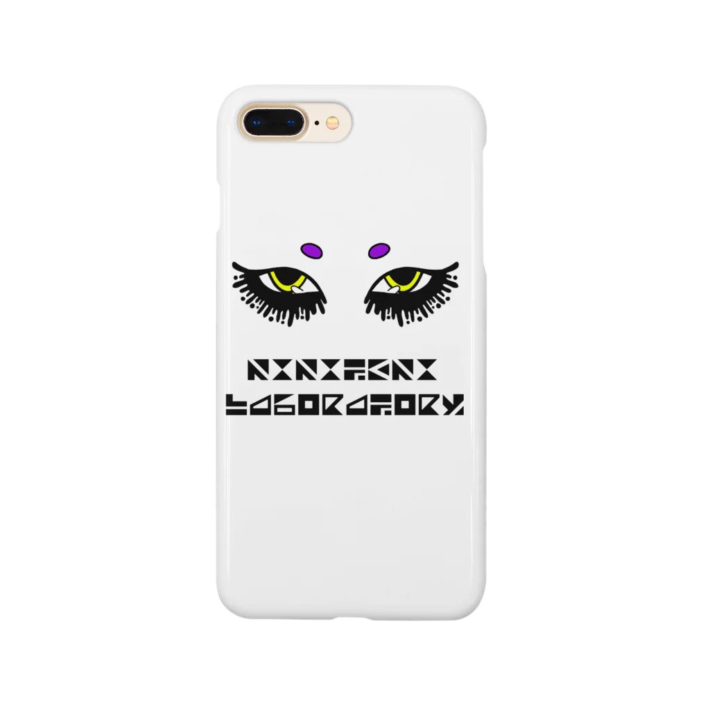 KIKITEKI_LABORATORYのMAROMAYU 黄 × 紫 Smartphone Case