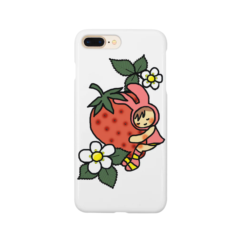 きゃらめる屋のstrawberry white Smartphone Case