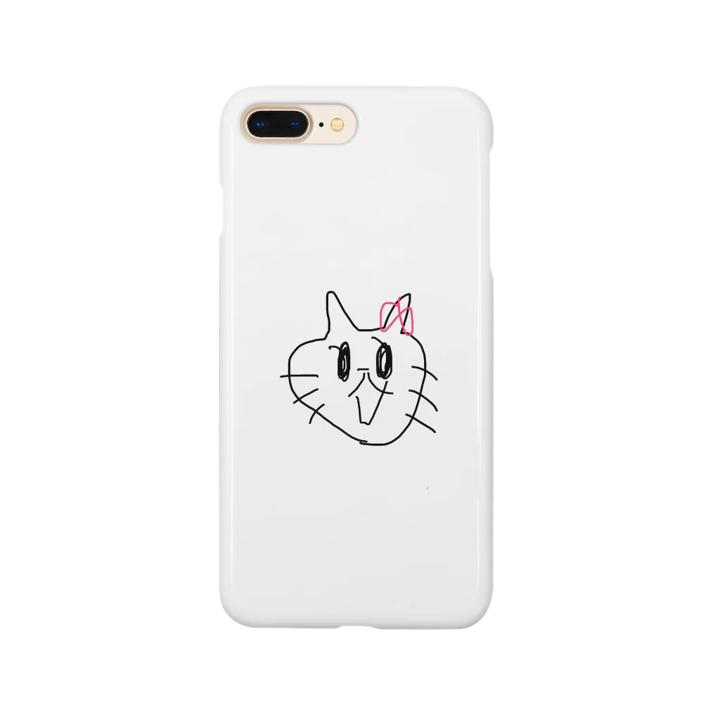 リボンネコのファー？！？？！って言ってるネコ Smartphone Case