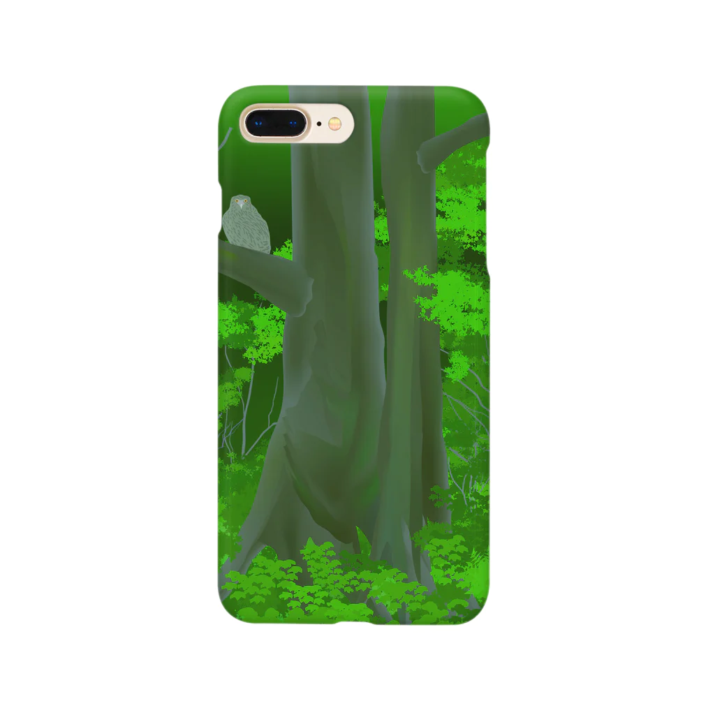 IWAOTHIのお店のシマフクロウの森 Smartphone Case