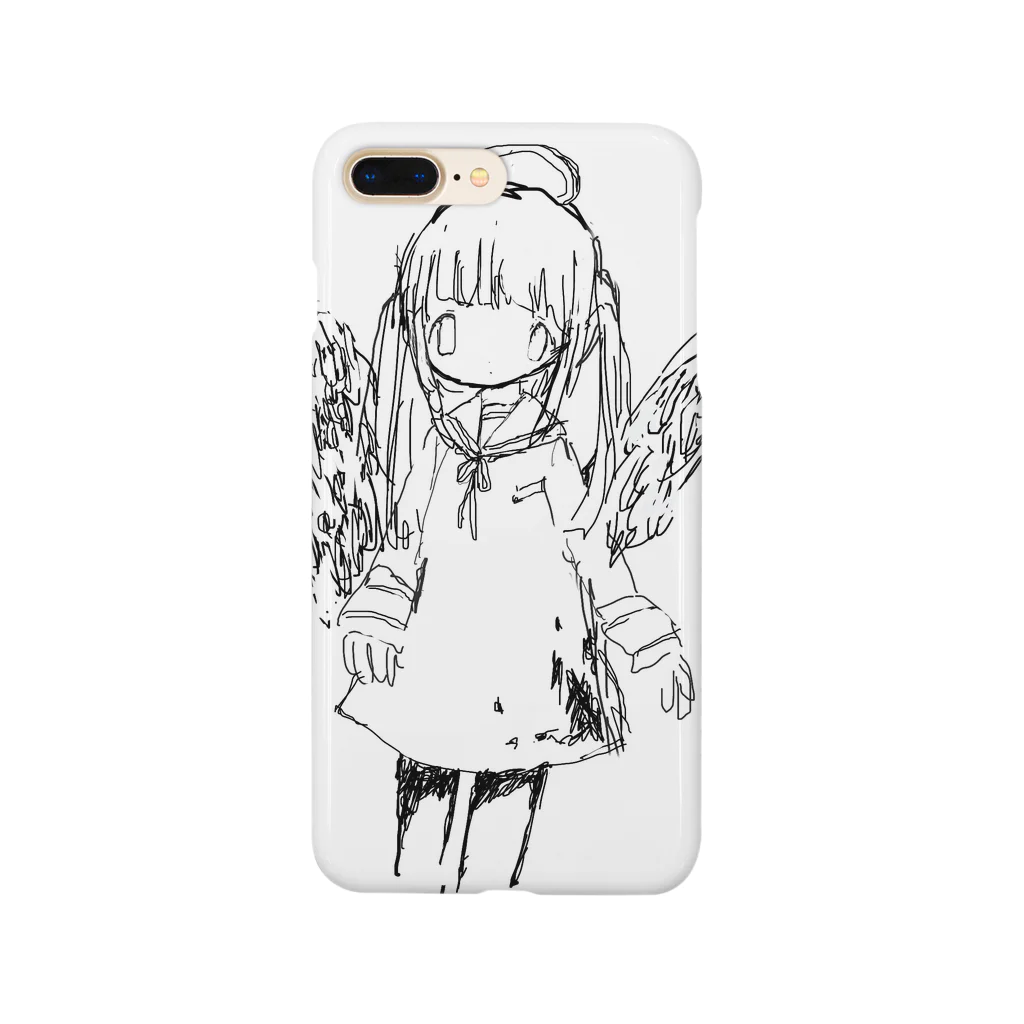 「ごめん々ね 」と言っの天使の絵 Smartphone Case