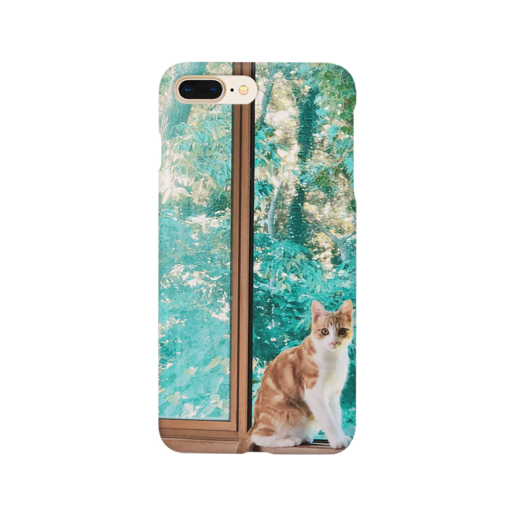 みわりんの緑の中の猫 Smartphone Case