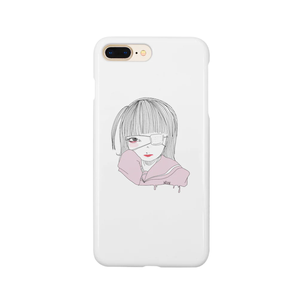 眠(min)の眼帯ちゃんスマホケース Smartphone Case