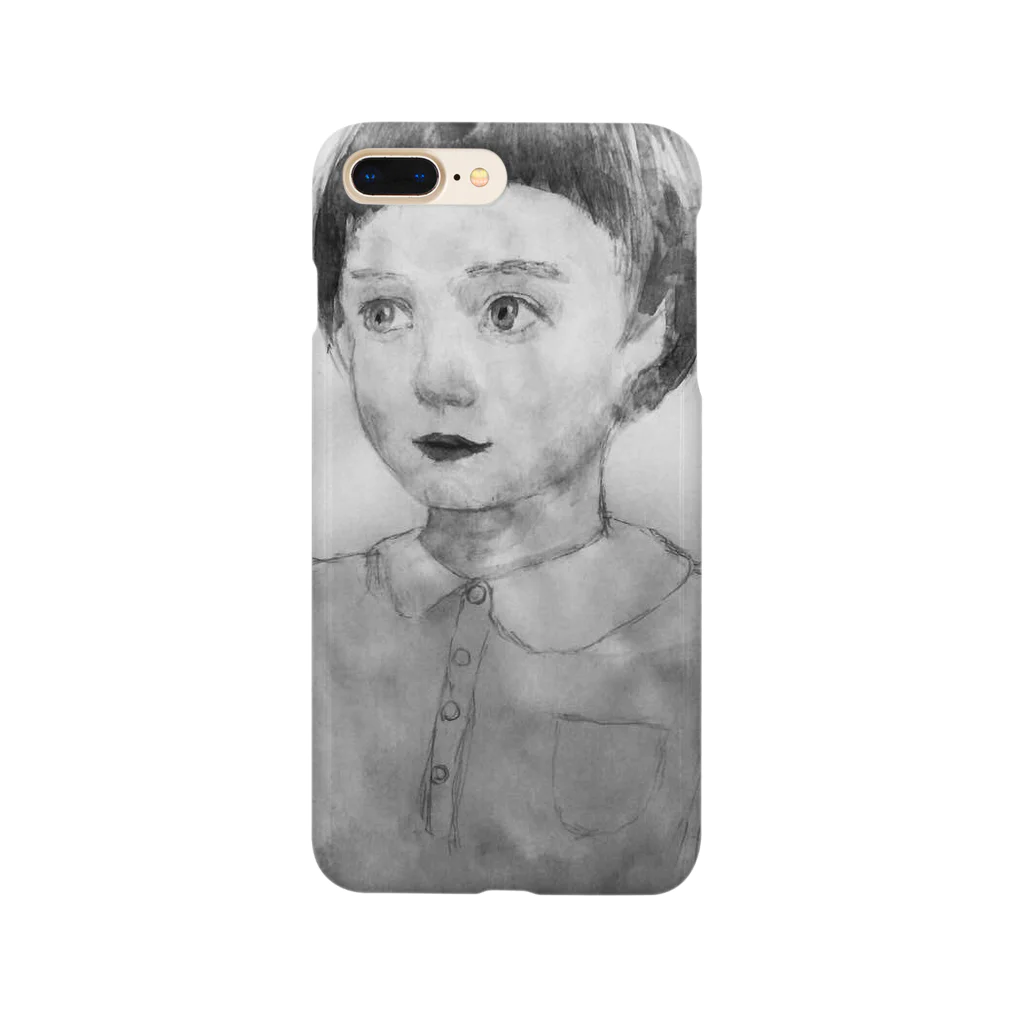 aaask_weaveの少年  水彩 モノクロ Smartphone Case