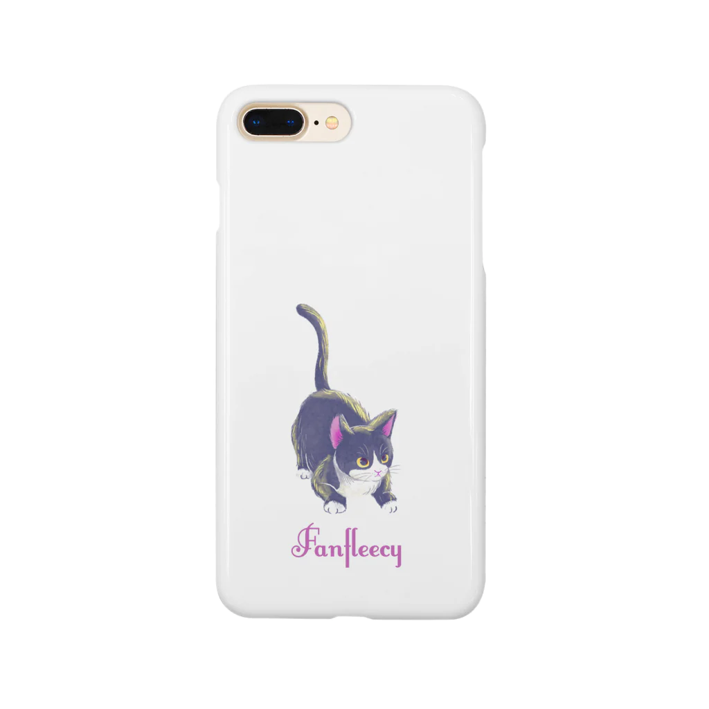 Fanfleecyのmeow meow(black cat) スマホケース