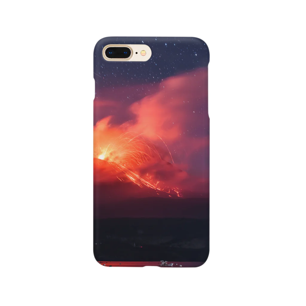 LUZ ORACEL FILMSのSakurajima Volcano Night スマホケース