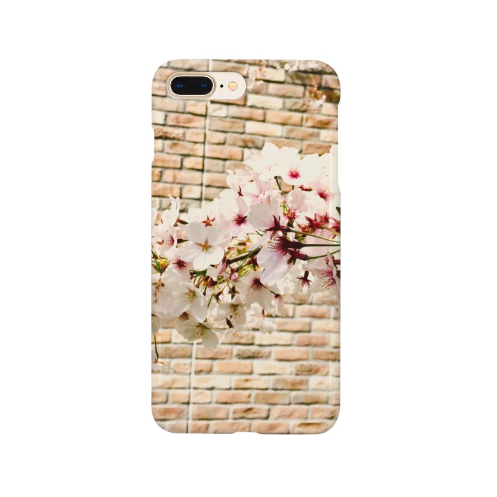 Una Villa Shopの煉瓦と桜1 Smartphone Case