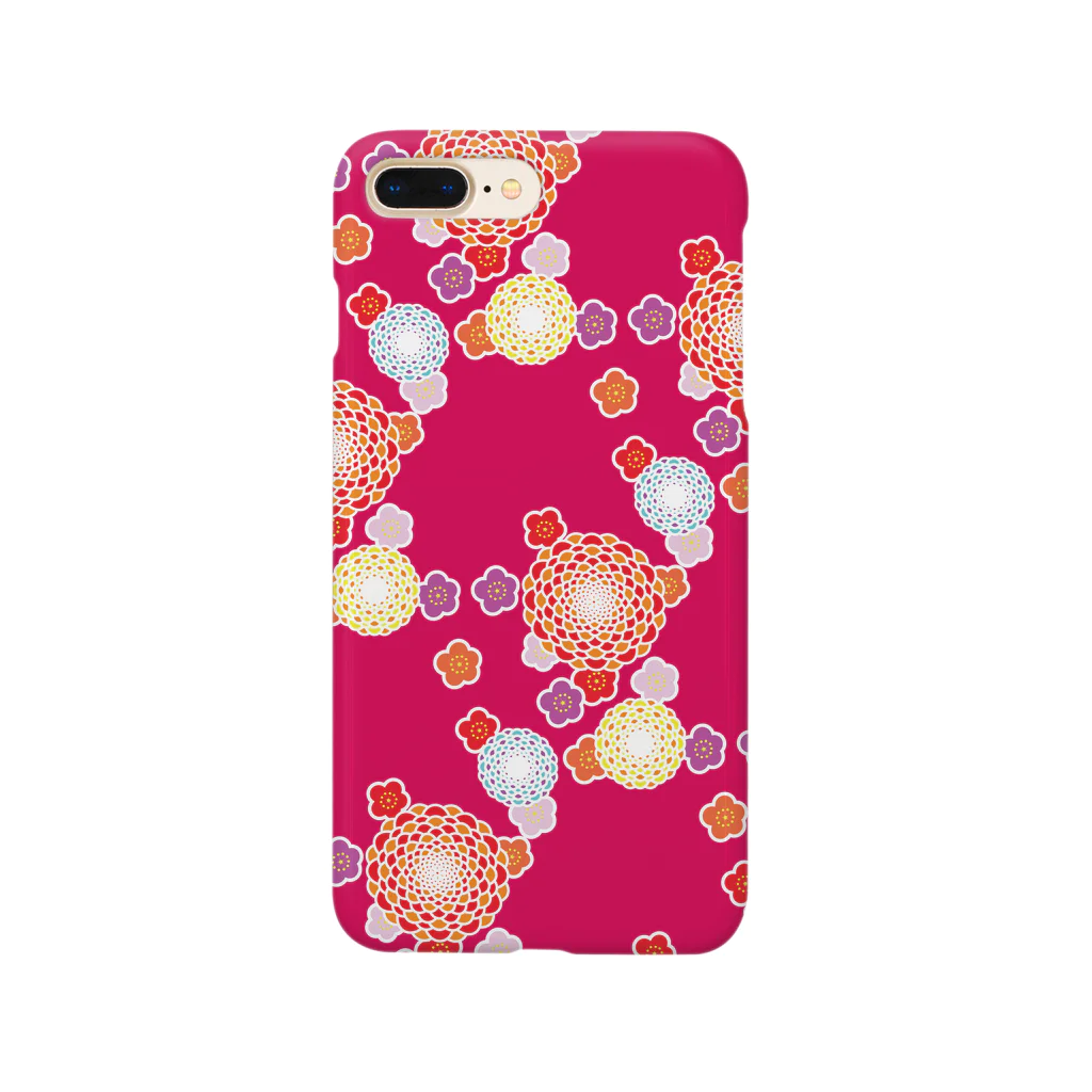 陽向の和柄（赤） Smartphone Case