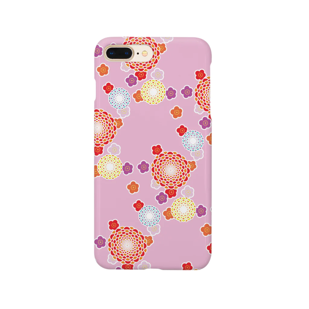 陽向の和柄（ピンク） Smartphone Case