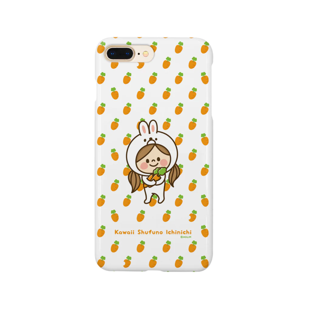 アグリム@かわ主婦スタンプ制作中のかわいい主婦の1日うさぎ（キャロット）  Smartphone Case