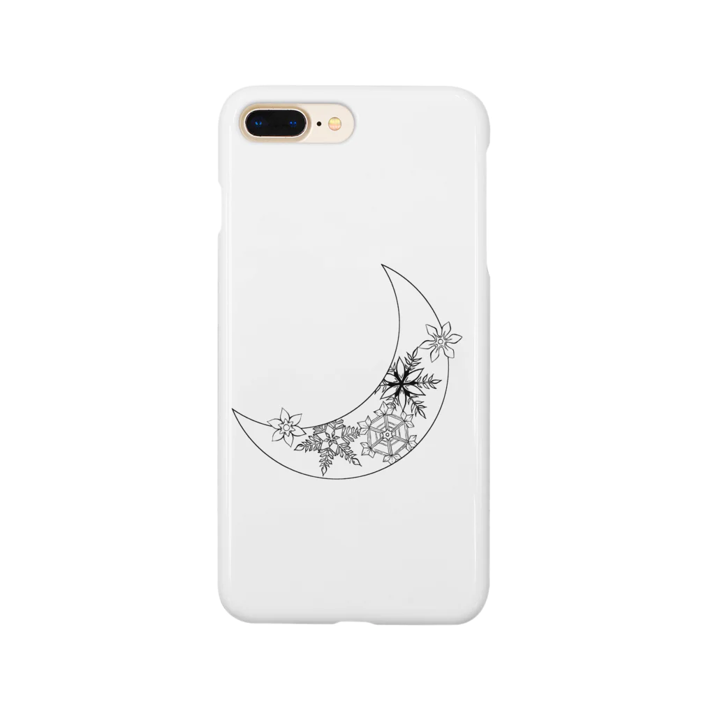 micotteの三日月と雪 Smartphone Case