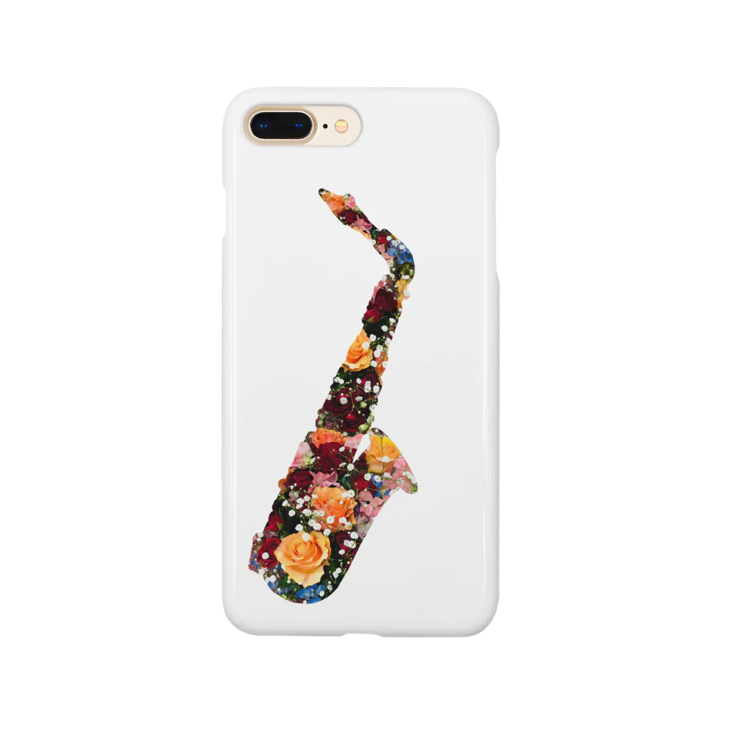  ふじねこ屋のflower saxophone Smartphone Case