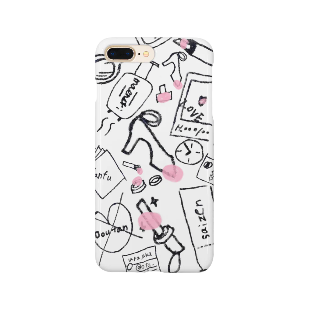 yuhima_chanの社会に溶け込みたい女オタク-white Smartphone Case