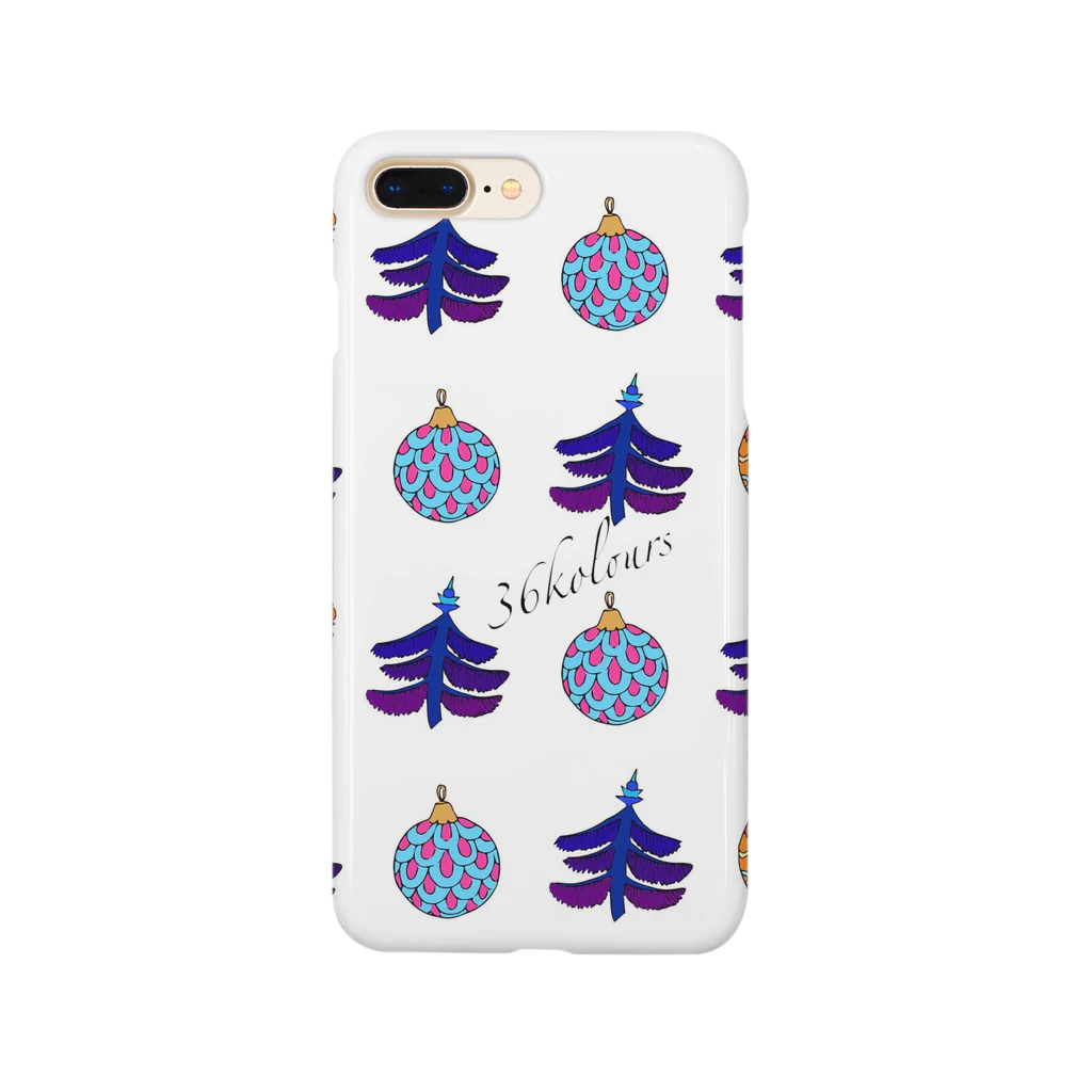 36koloursのChristmas Ornaments (36kolours) ブルー Smartphone Case