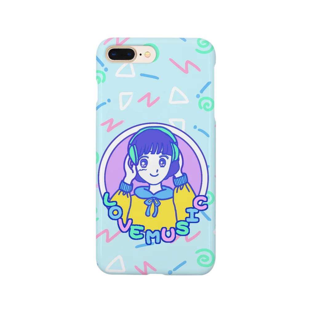 Sugisugi shopの80's ヘッドフォンガール スマホケース