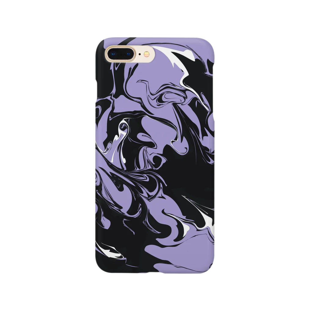 xsmmsxのMARBLE01：purple×black スマホケース