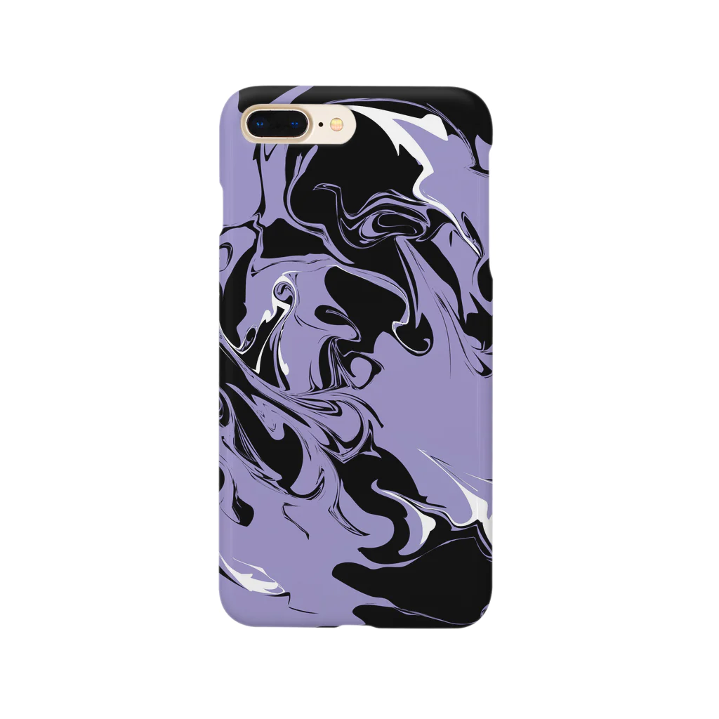 xsmmsxのMARBLE01：black×purple スマホケース