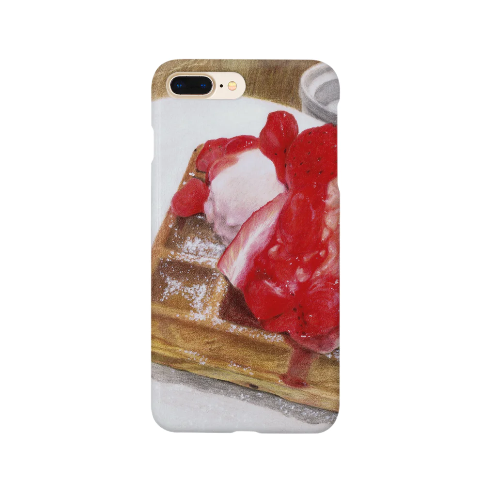 Mutsumi T shopのStrawberry waffle  スマホケース