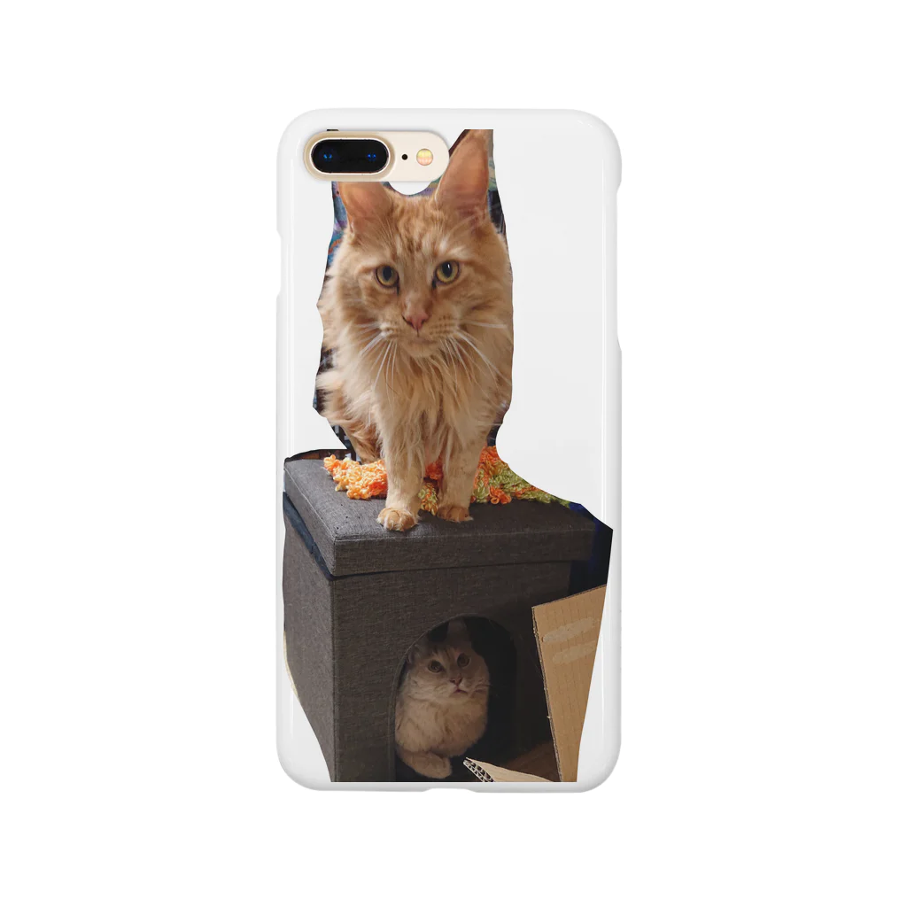 ゴマのような猫の乗ってる猫、乗られてる猫 Smartphone Case