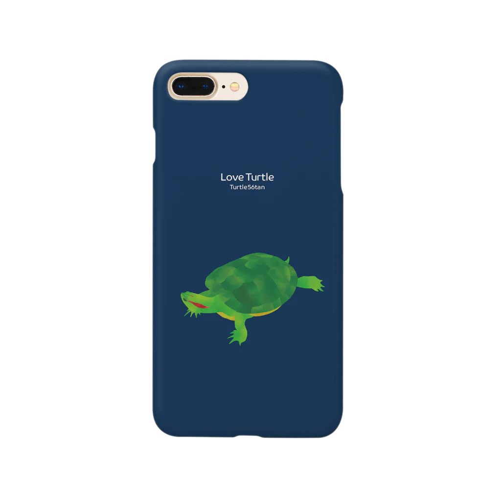 Turtle56tanのLove Turtle Type A ネイビー Smartphone Case