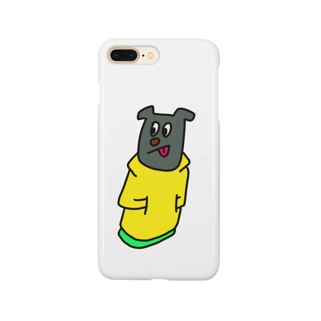 SUNNYANDMOOBROS. SUZURI店の2DHOODIES INU YELLOW Smartphone Case