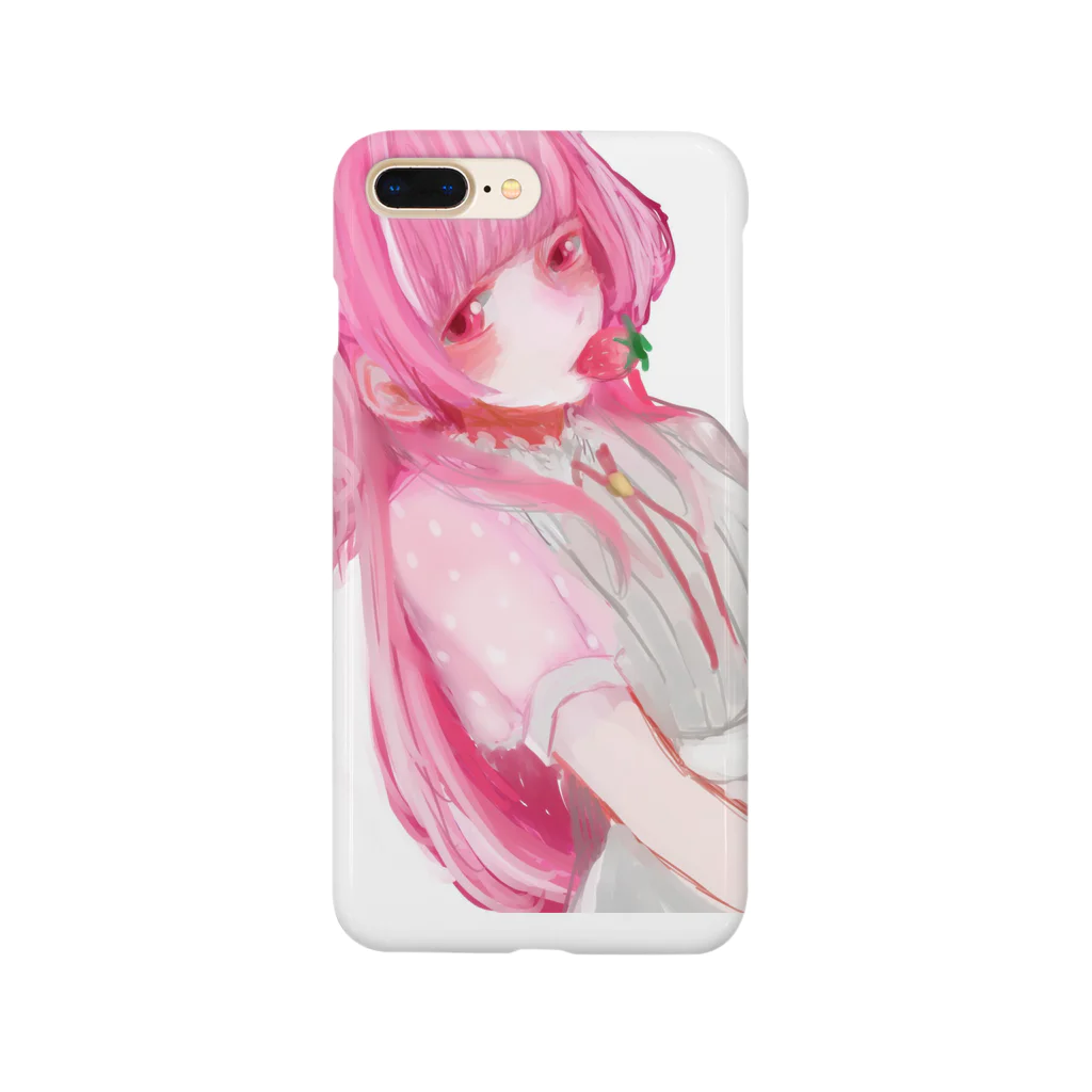 て°ゃ°のイチゴミルク少女 Smartphone Case