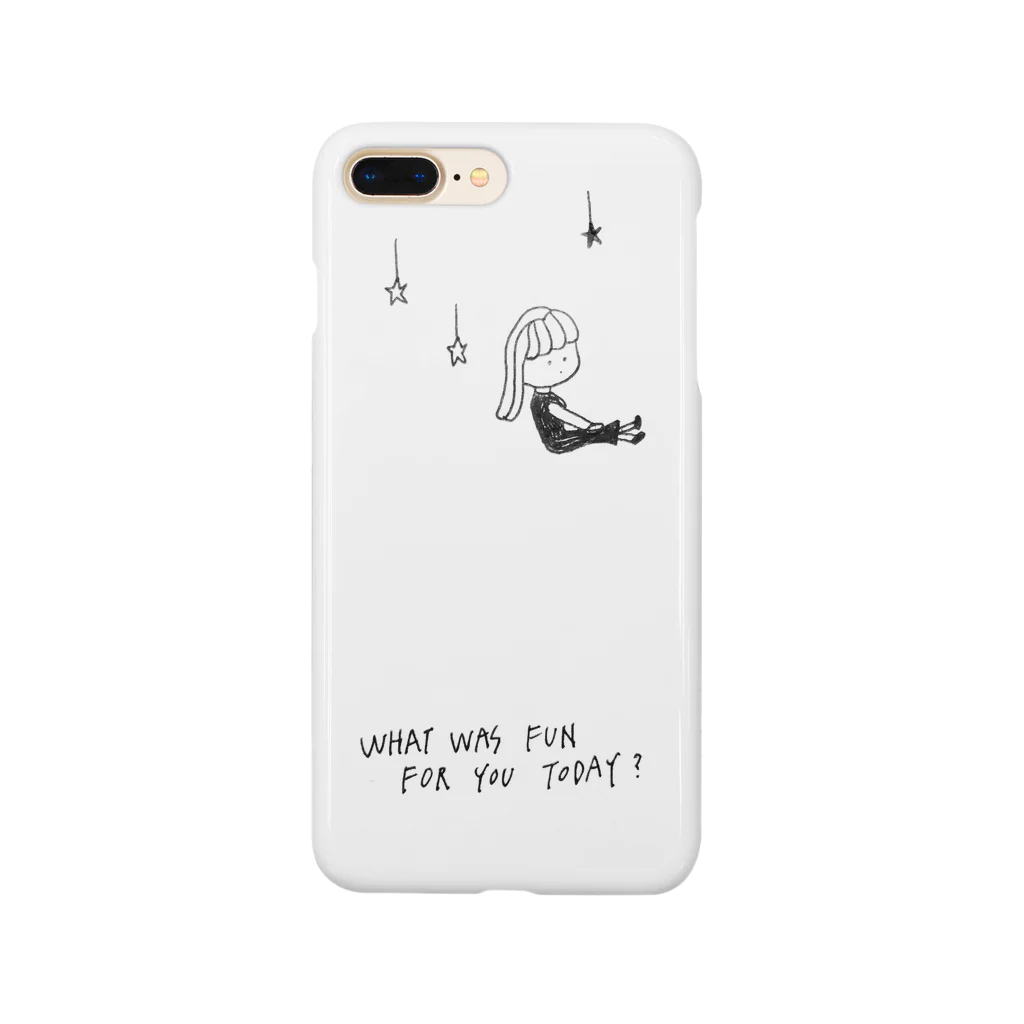 nun3614の夜の星を眺める時間を大切にする少女 Smartphone Case