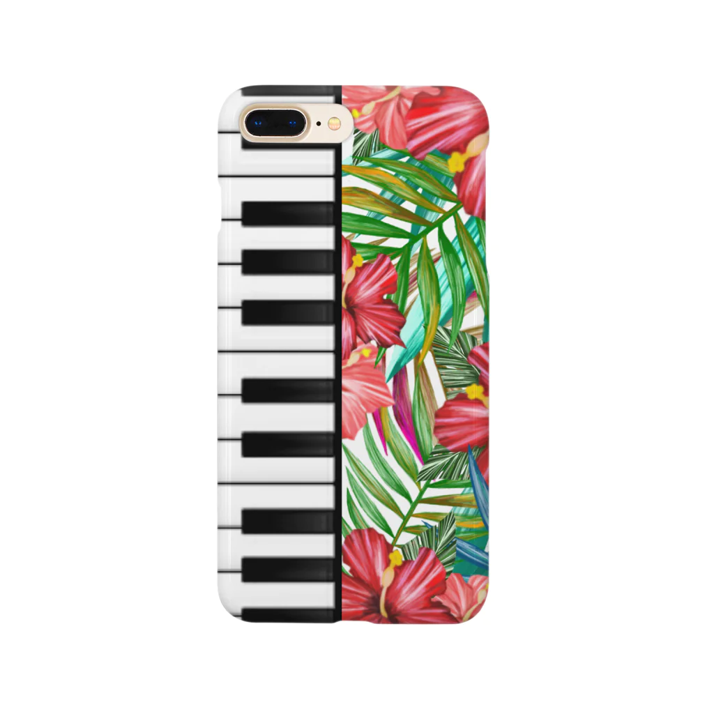 ivy,s shopのピアノ　鍵盤　ボタニカル Smartphone Case