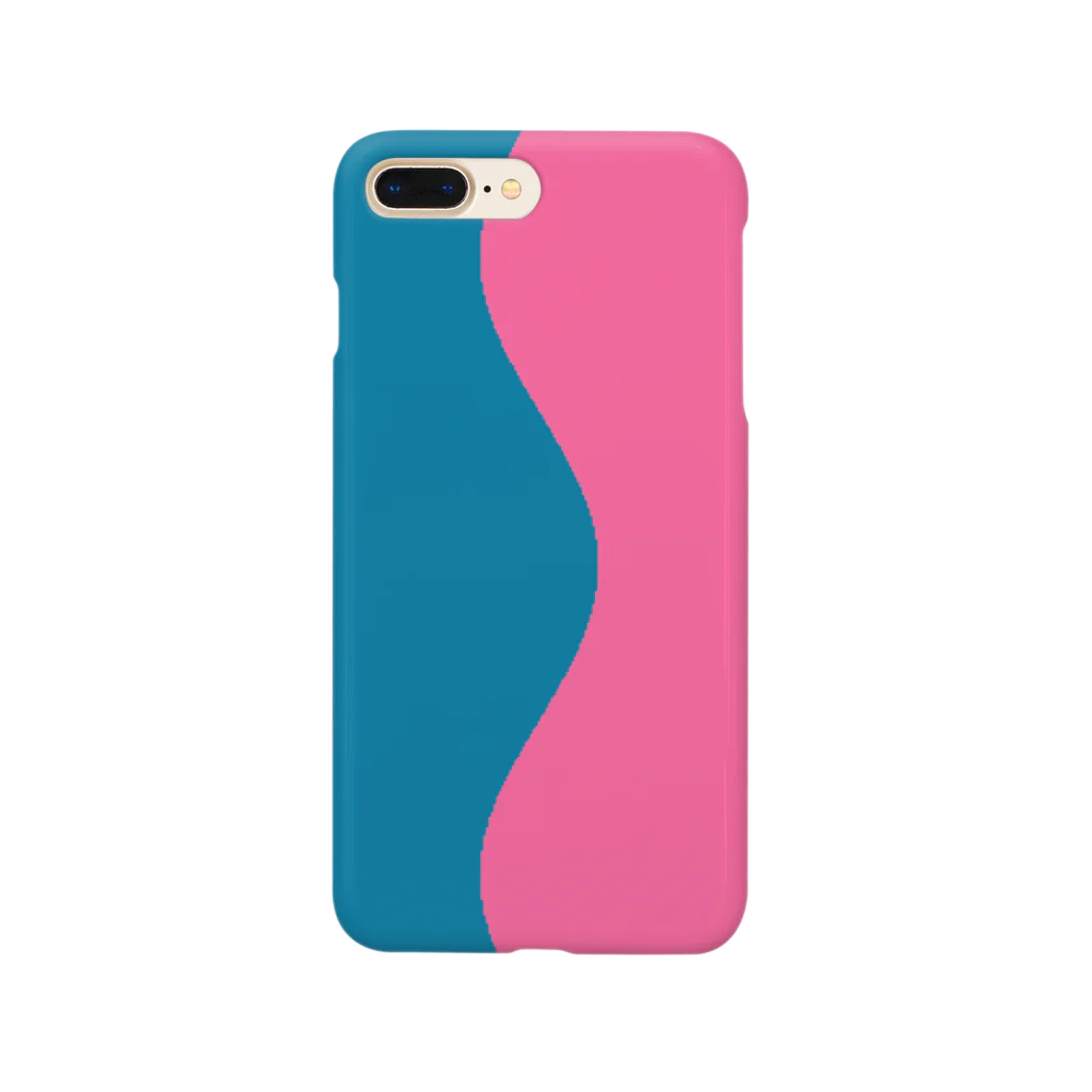 maopeのpink&blue スマホケース