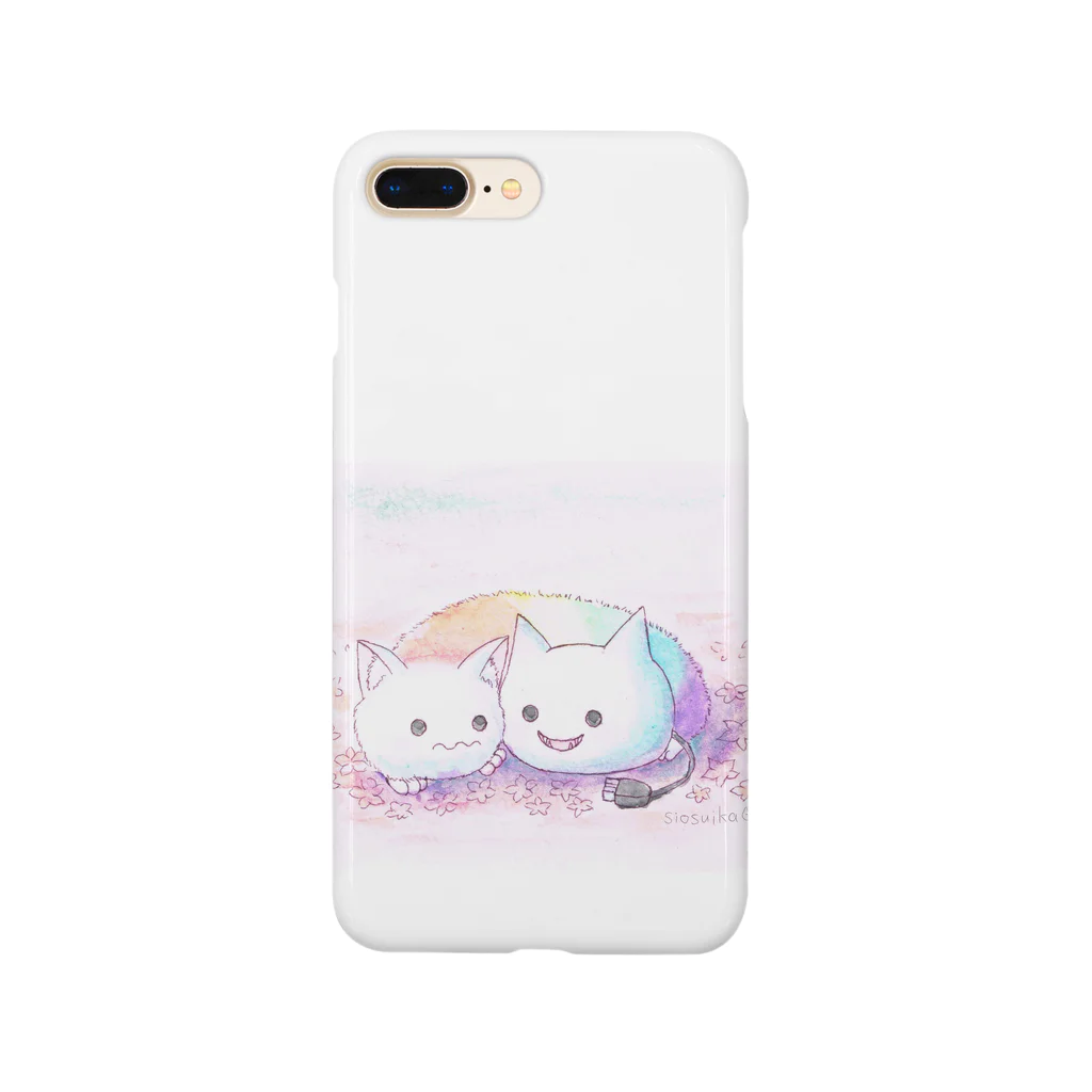 ねこさん爆発ショップのねこさんとレインボーネコケムシお花畑 Smartphone Case