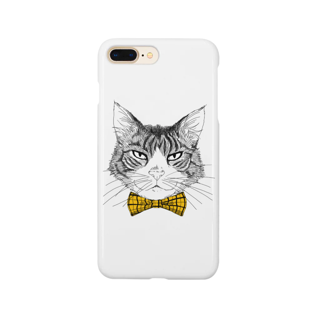 はねまる ショップのCharlie the  Cat(黄リボン) Smartphone Case