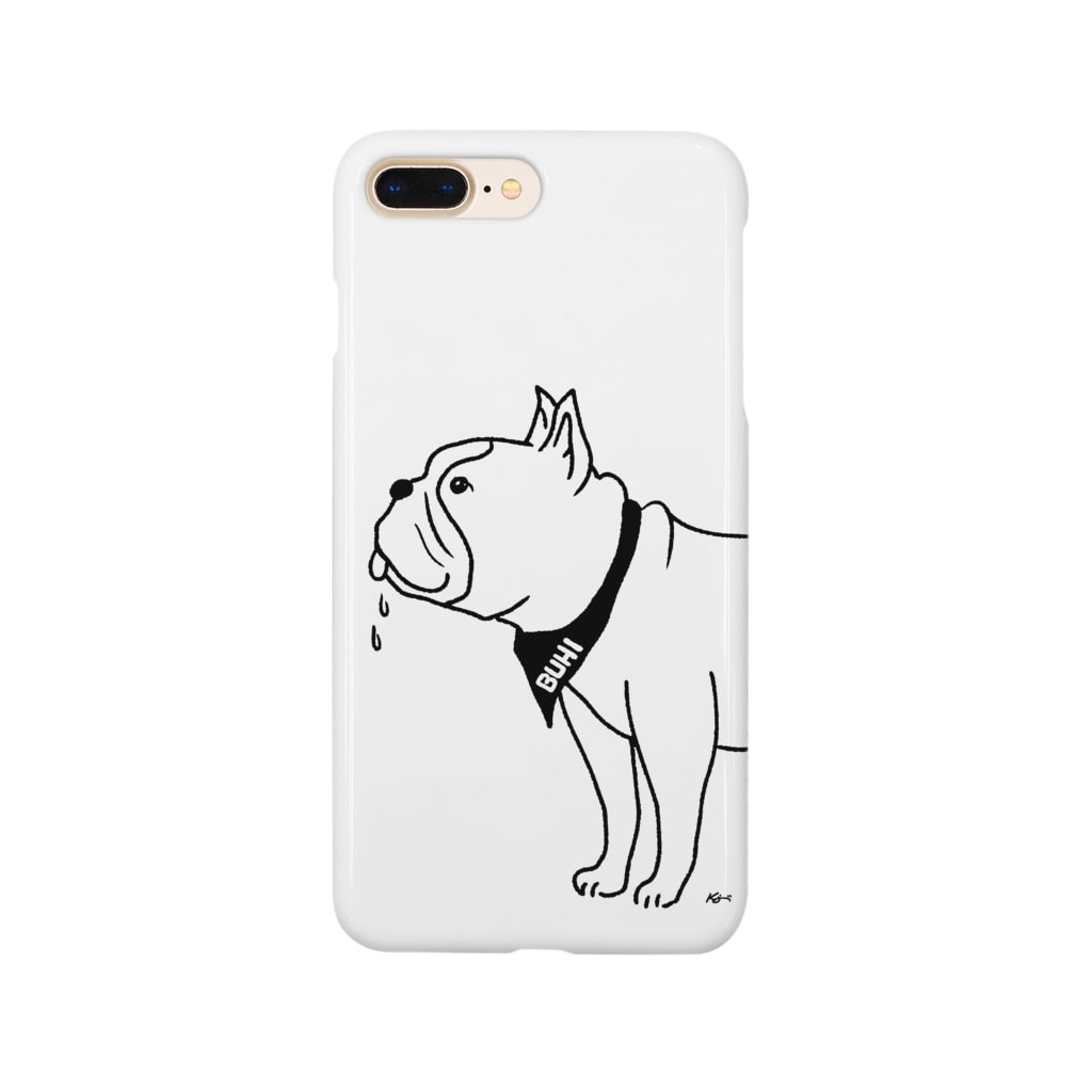 しっぽをふるフレンチブルドッグ B 犬 動物イラスト Aliviostaのスマホケース Iphoneケース 通販 Suzuri スズリ
