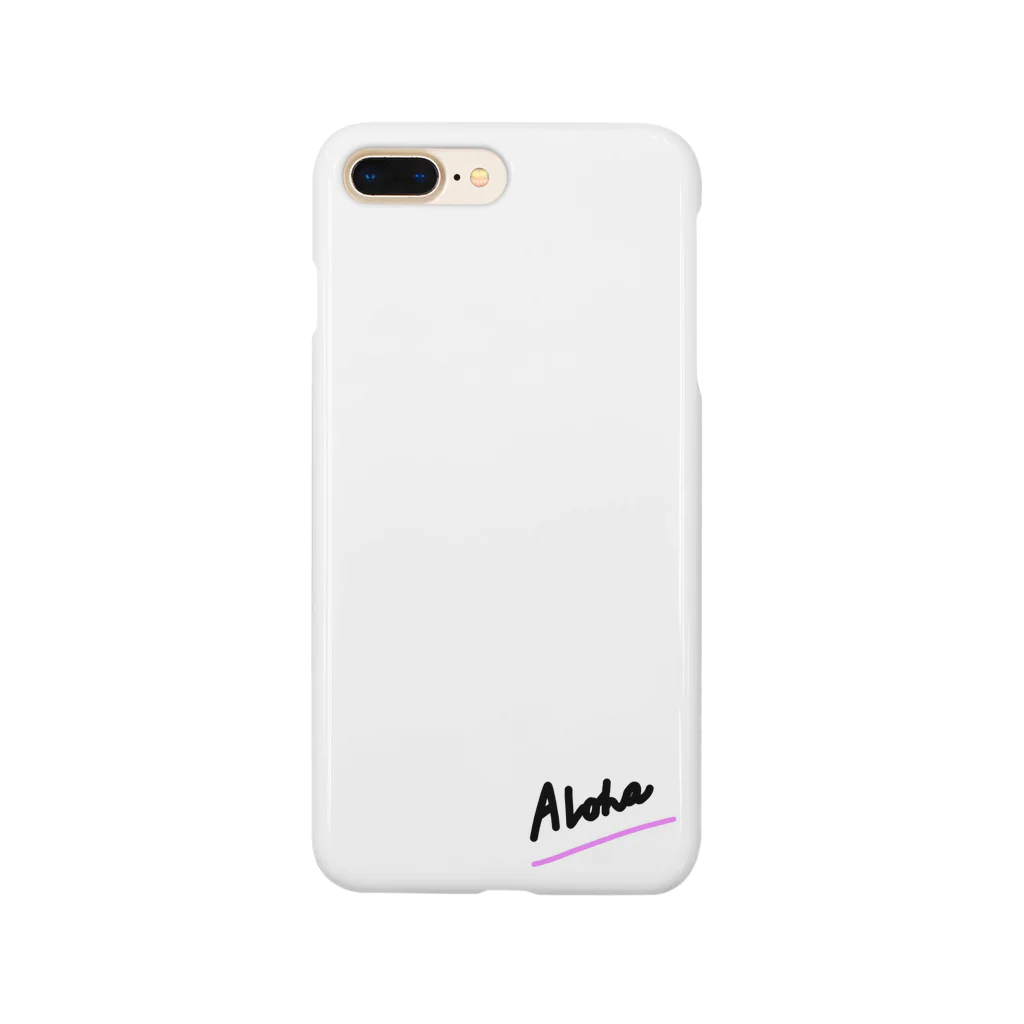 Luana＊ruu ルアーナ＊ルーの手書きALOHAピンク線 Smartphone Case