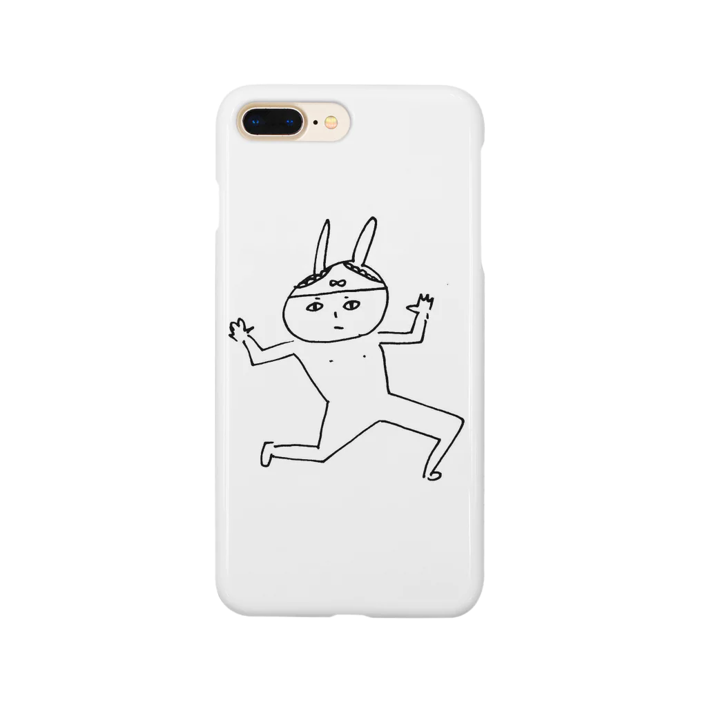 モネモネスーパーの走り出すうさぎ Smartphone Case