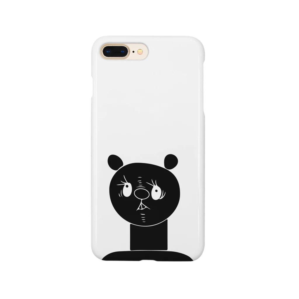 mosh.の首の長い熊（黒） Smartphone Case