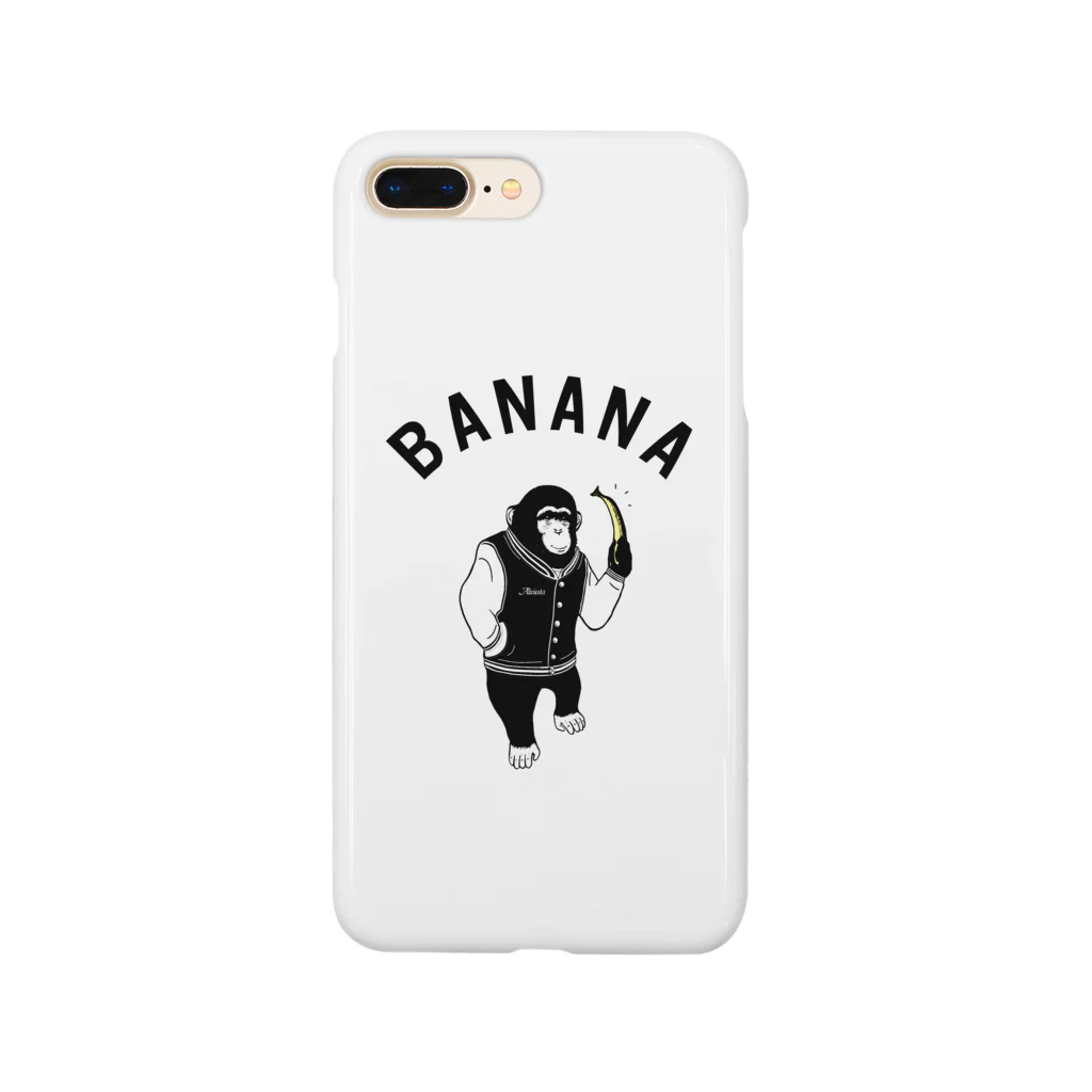 AliviostaのBanana バナナ チンパンジー 動物イラスト Smartphone Case