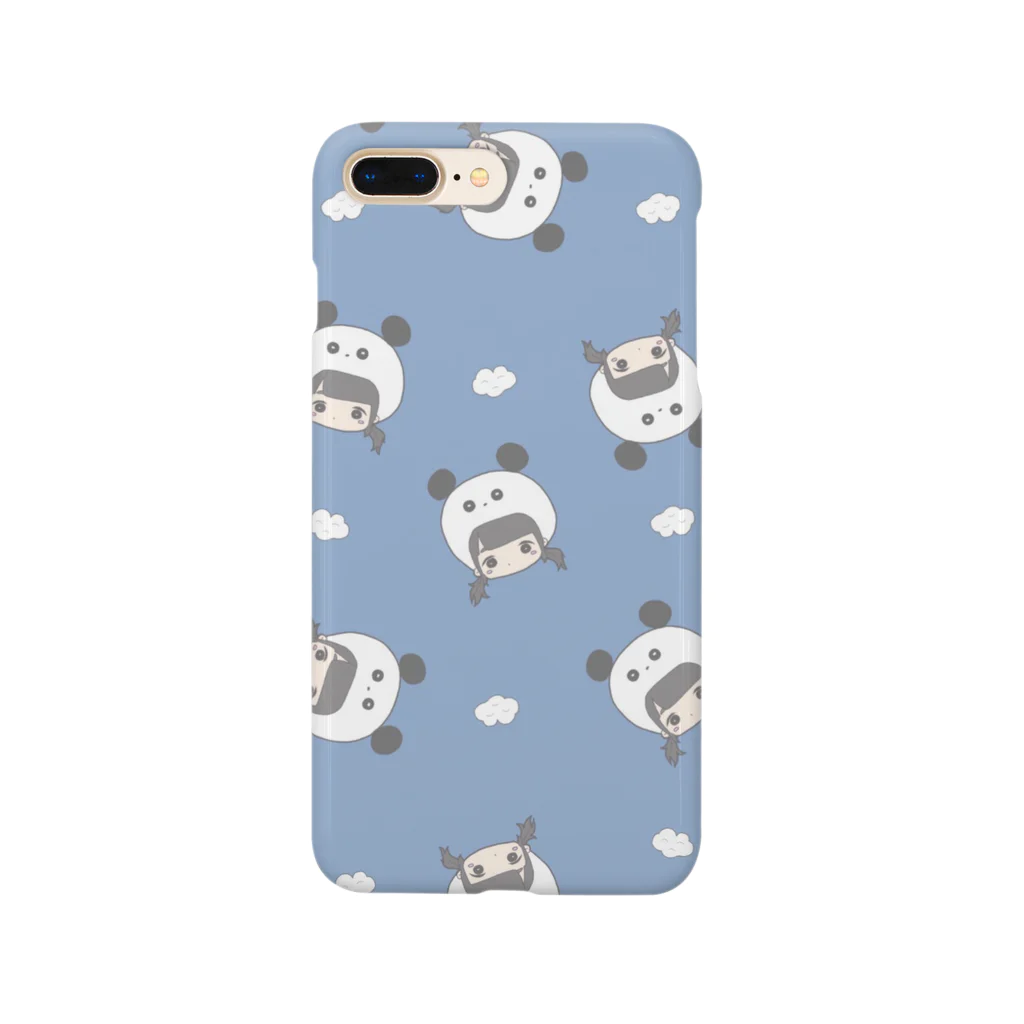 つきのスマホケースVer.佐藤しの総柄 Smartphone Case