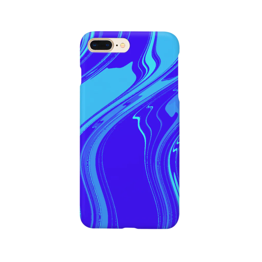 pのGLSL_marble_blue Smartphone Case