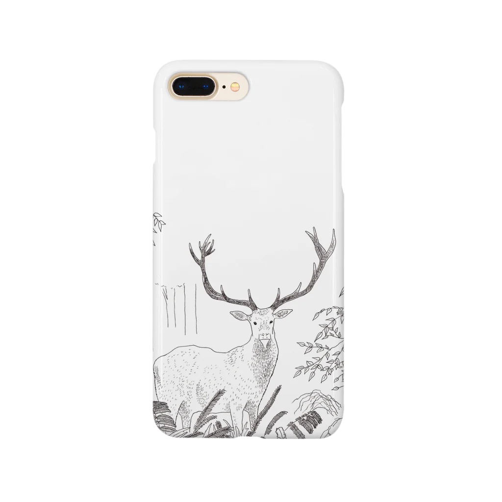 北川ともあき OnlineのDEER IN A FOREST スマホケース