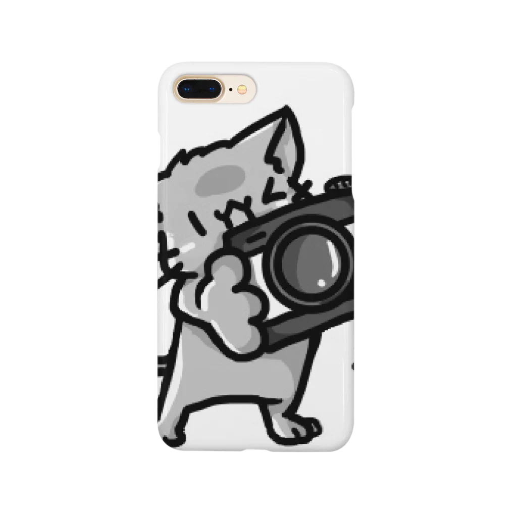 ひまわりの猫のカメラマン Smartphone Case