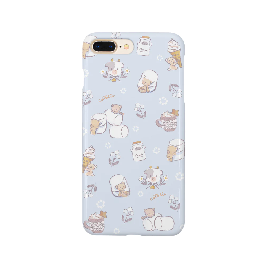 cotolieのクリーミィくまちゃん（ブルー） Smartphone Case