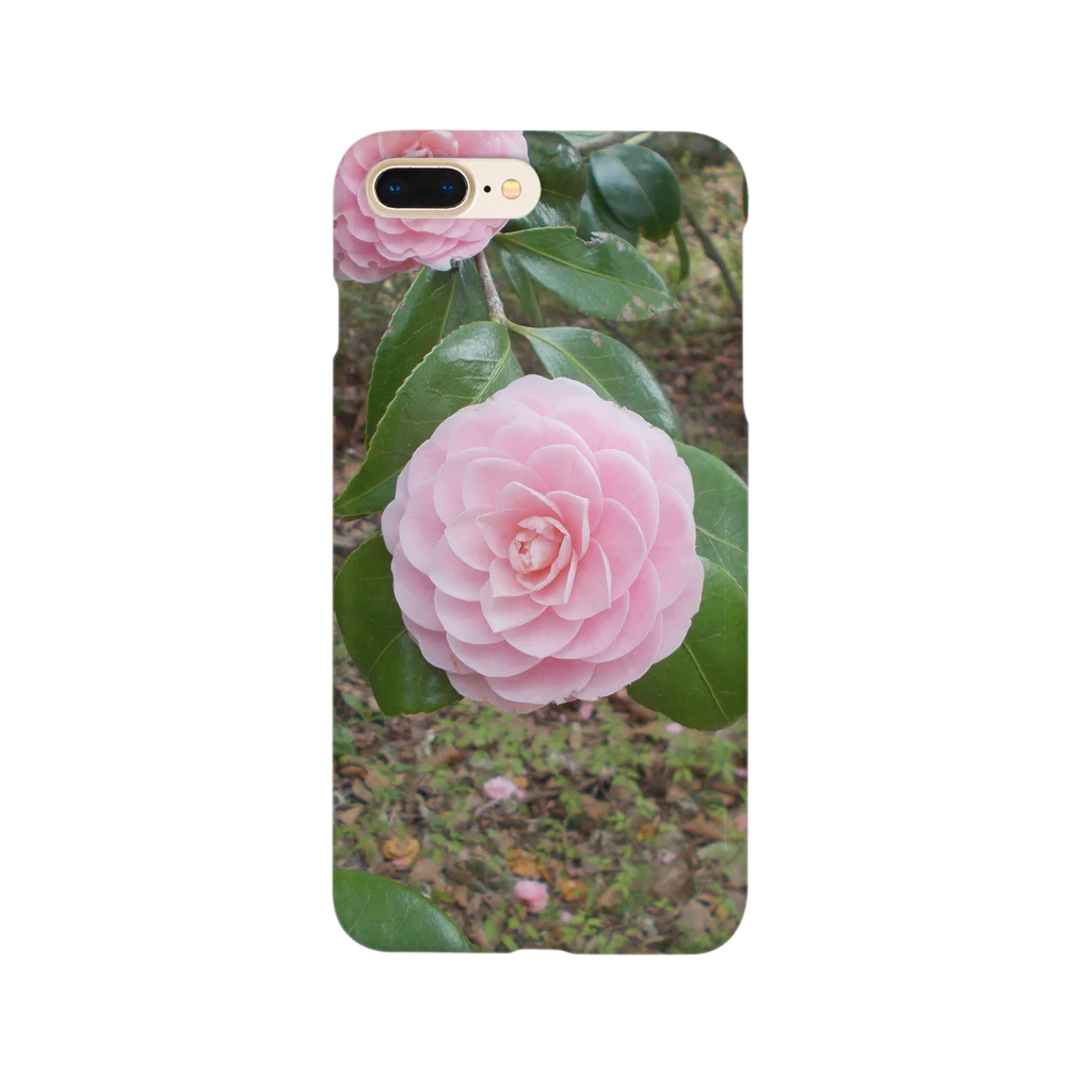 fun timeのPale pink camelia blooming　カメリア Smartphone Case