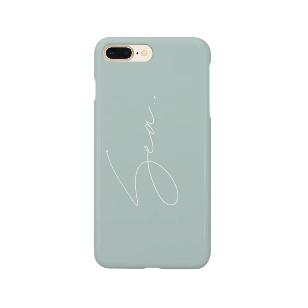 ppp plage ..の《名入れ可》くすみcolor  Sea  by ppp.. Smartphone Case