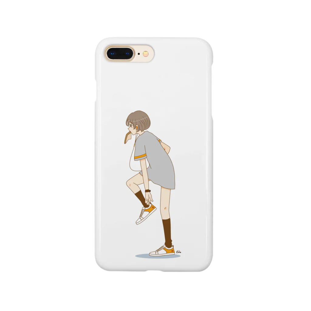 イラストレーター のグッズのパン食い女子 Smartphone Case