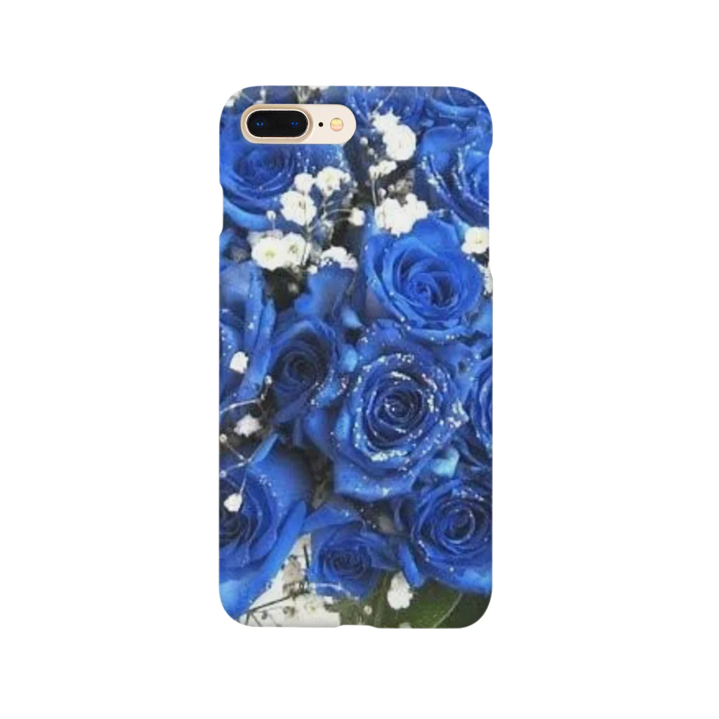 ♡Hearty flowers♡のRose (blue) Smartphone Case